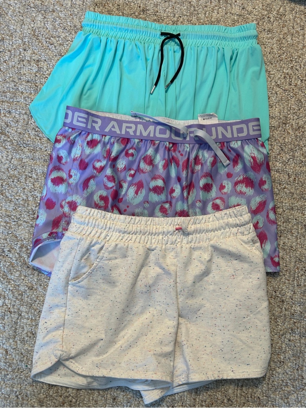 Girls Shorts Lot of 3 Under Armour Justice Cat & Jack XL